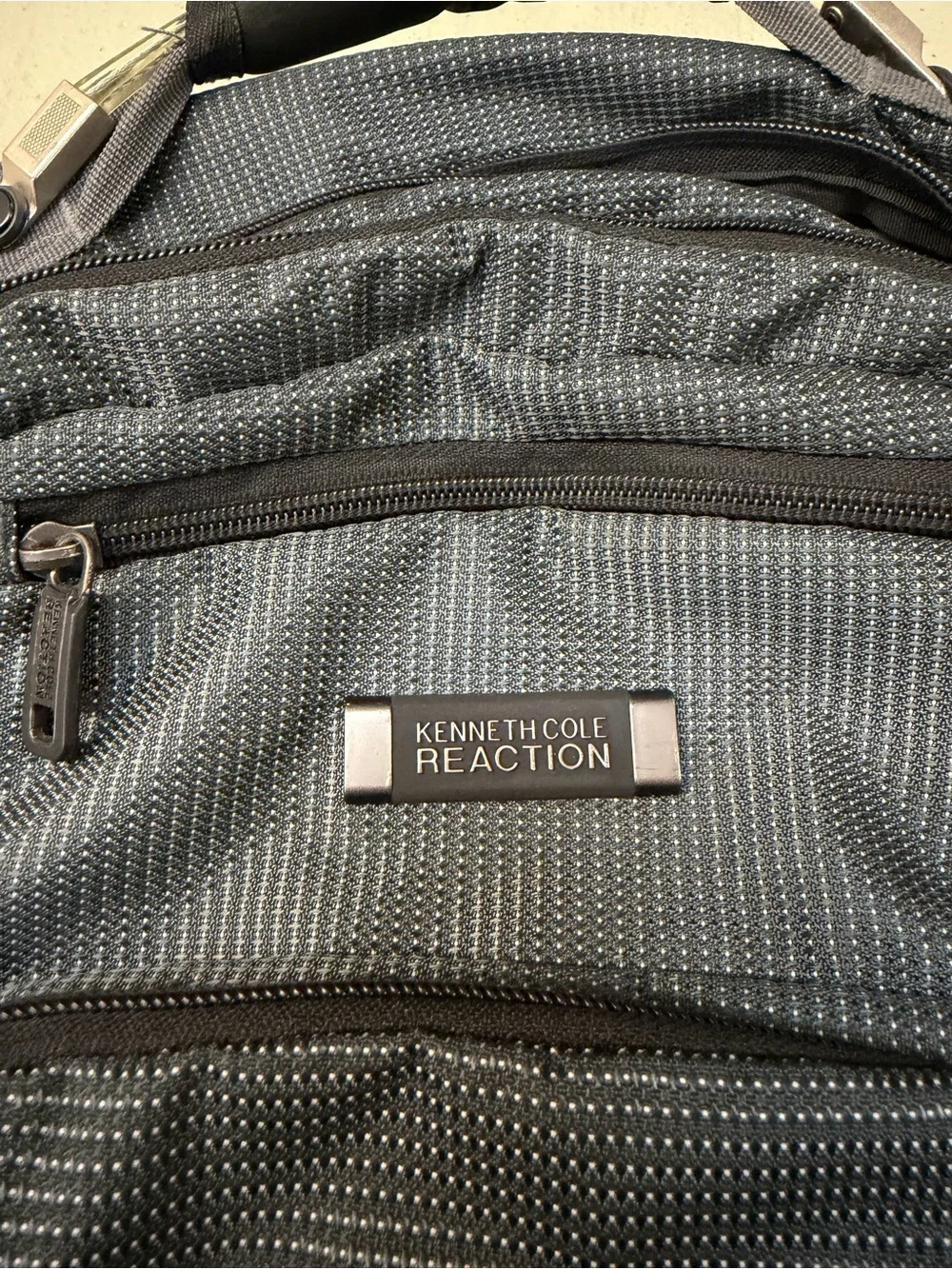 Kenneth Cole Reaction Gray Multi-Compartment Laptop Backpack Travel Business Bag